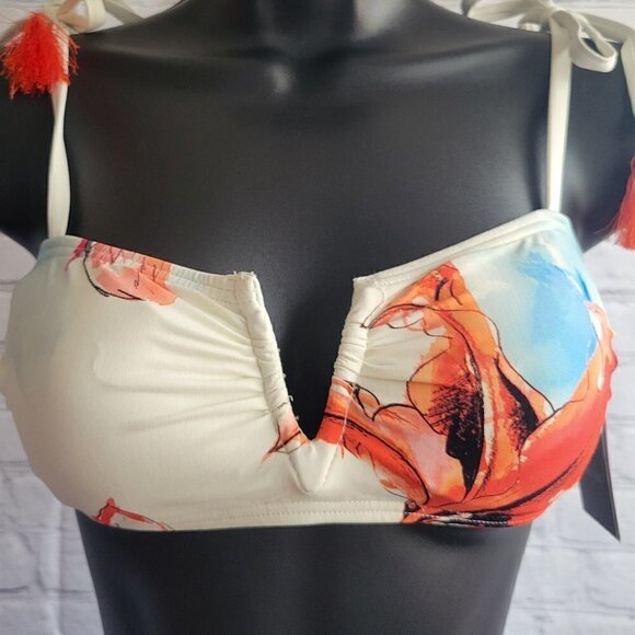 Vince Camuto V-Wire Tie-Strap Bikini Top - Picture 1 of 6
